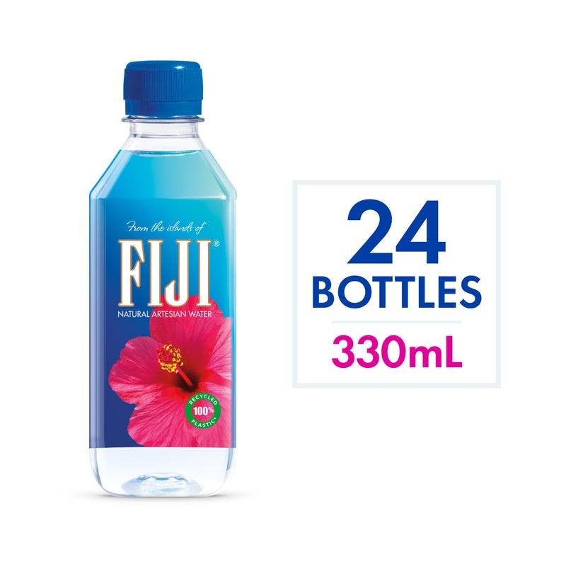 FIJI Natural Artesian Bottled Water 330mL / 11.15 Fl Ounce (Pack of 24) - 100% Natural Electrolytes - NEW - Image 2